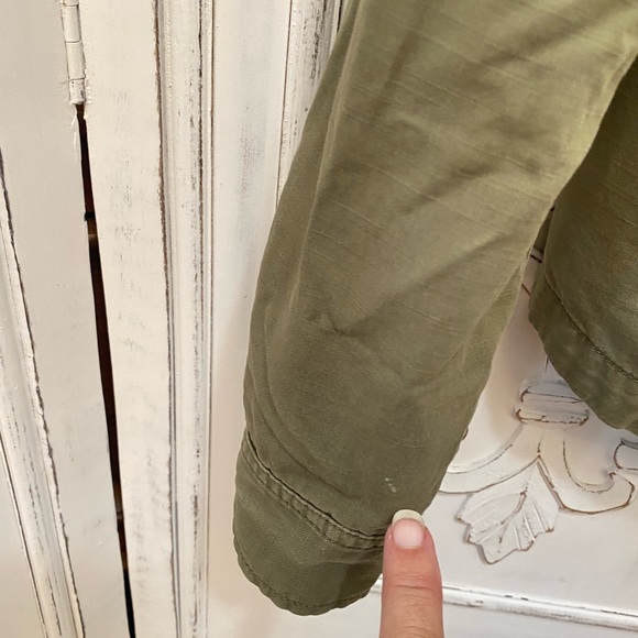 Lucky Brand 90s Y2K Embroidered Military Khaki Army Green Shirt Jacket Retro - Picture 12 of 15